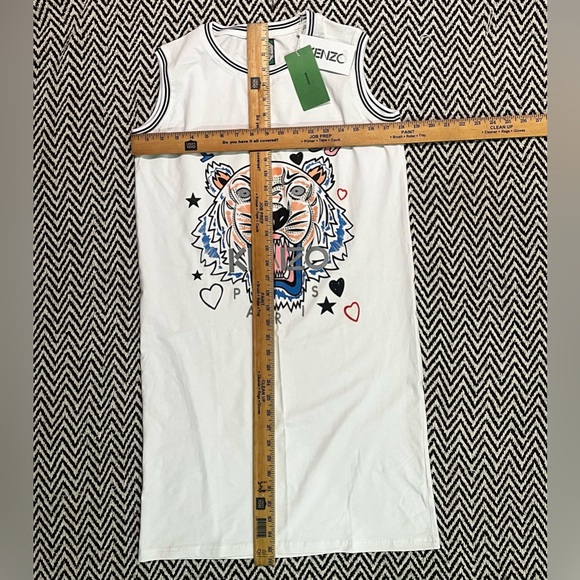 Kenzo tank top dress color: white size:Medium - Picture 2 of 3
